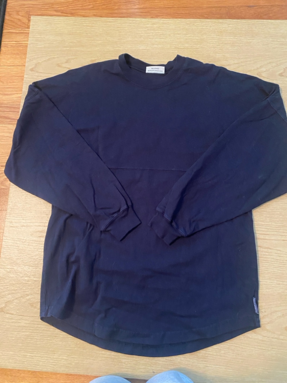 SPIRIT BRAND Navy Long Sleeve Shirt ORANGE Logo BUCKNELL ON BACK - Picture 4 of 8